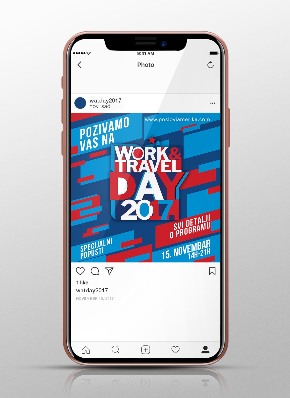 Work & Travel, aplikacija